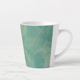 Tasse Latte marbre vert abstrait