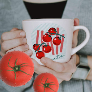 Tasse Latte Marché des agriculteurs de tomates Italie