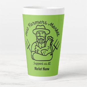 Tasse Latte Marché des agriculteurs locaux