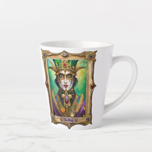 Tasse Latte Mardi Gras Realm Portraits - Le Roi (Droite)