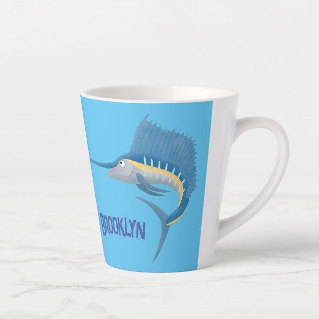 Tasse Latte Marée de plaisance de l'espadon (Droite)