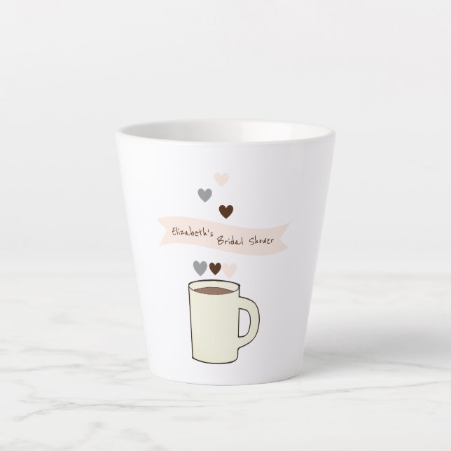 Tasse Latte Mariage civil sous le thème du café (Devant)