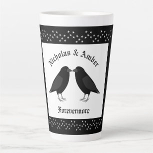 Tasse Latte Mariage gothique Baiser Ravens Personnalisé