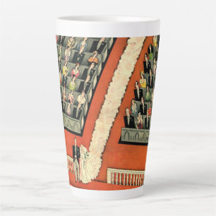 Tasse Latte Mariage vintage, Mariée Art Déco et mariée nouvell