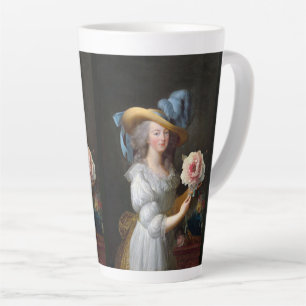 Tasse Latte Marie Antoinette avec fleur d'anémone rose