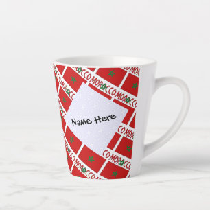 Tasse Latte Maroc Drapeau Marocain Personnalisé Nom 