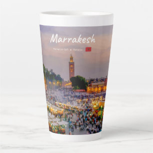 Tasse Latte Marrakech, Maroc - Grande Place Jemaa el Fnaa