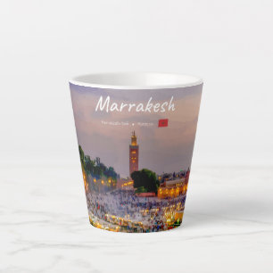 Tasse Latte Marrakech, Maroc - Place Jemaa el Fnaa Petite