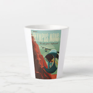 Tasse Latte Mars Olympus Mons Système solaire Volcano le plus