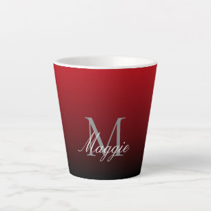 Tasse Latte marsala abstraite minimaliste marsala rouge bordea
