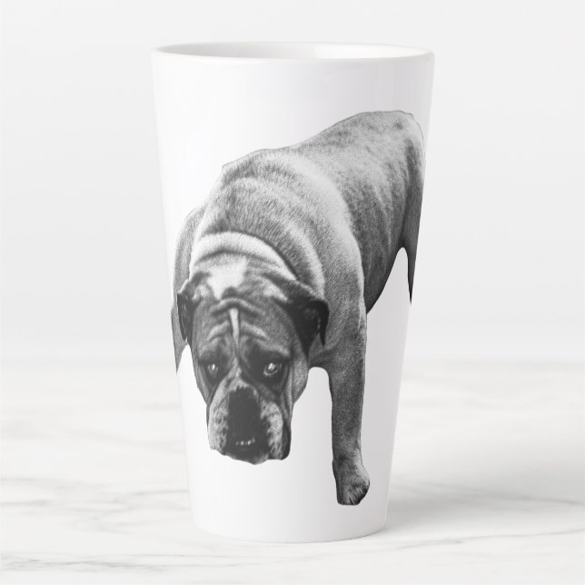 Tasse Latte Matin Avec Un Chien À Oreille (Devant)