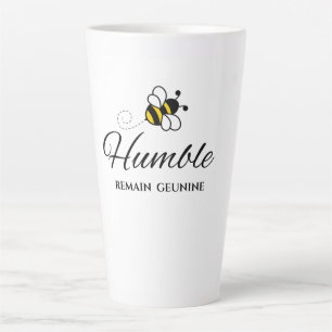 TASSE LATTE MATIN BOURDONNANT BLANC NOIR 60CL  ABEILLE HUMBLE