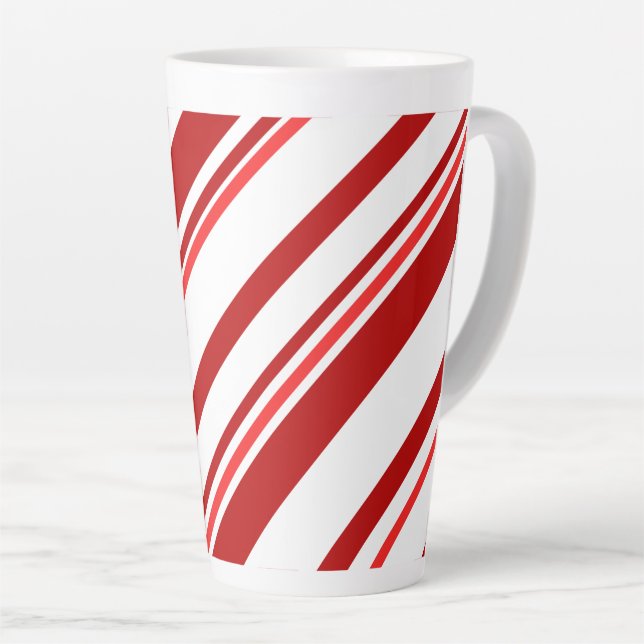 Tasse Latte Matraque noire de Noël (Angle droit)