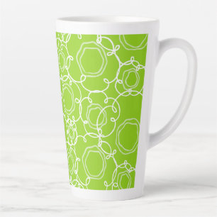 Tasse Latte Matrice Florale Abstraite (Citron Vert) Beaux-Arts