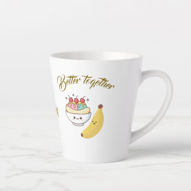 Tasse Latte  Meaningful Gift for Couples – Elegant Lov (Droite)