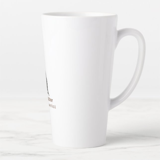 Tasse Latte meerkat drôle (Droite)