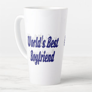 Tasse Latte Meilleur ami avec le texte bleu foncé