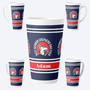 Tasse Latte Meilleur berger allemand personnalisé papa jamais