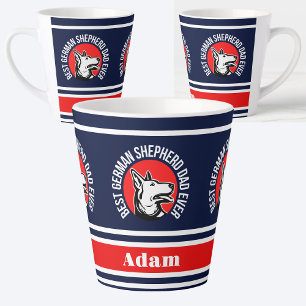 Tasse Latte Meilleur berger allemand personnalisé papa jamais