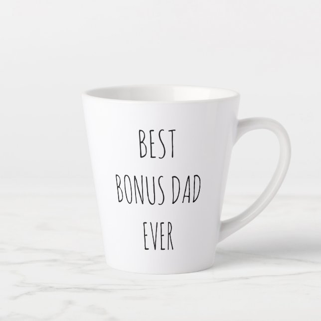 Tasse Latte Meilleur Bonus Papa jamais (Droite)