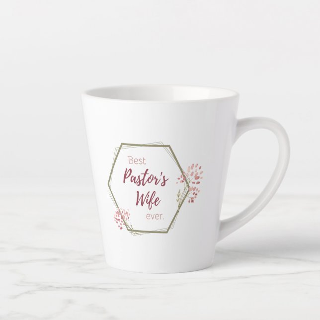 Tasse Latte Meilleur cadeau inspirant de la femme du pasteur (Droite)