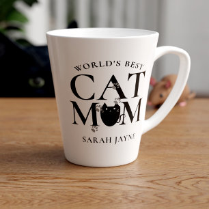 Tasse Latte Meilleur Chat du monde Maman mignonne personnalisé