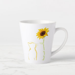 Tasse Latte Meilleur Chat Maman Ever Sunflower Chat Maman Noël