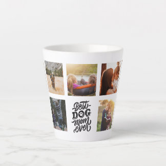 Tasse Latte Meilleur Chien Maman Jamais Personnalisé Photo Col