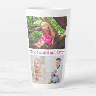 Tasse Latte Meilleur Collage photo de grand-mère
