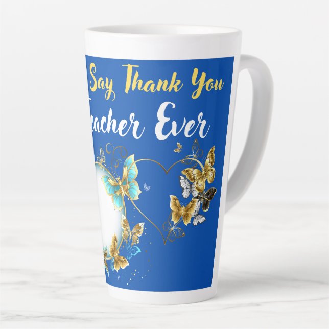 Tasse Latte Meilleur enseignant jamais (Angle droit)