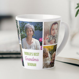 Tasse Latte Meilleur grand-mère Instagram Photo Nom du collage