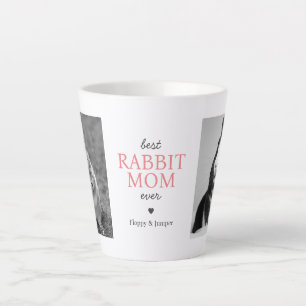 Tasse Latte Meilleur lapin Maman Jamais Photo Collage avec tex