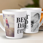 Tasse Latte Meilleur mauvais père de jour 2 Collage photo<br><div class="desc">Meilleur Mauvais Père Jour 2 Photo Collage Latte Mug. Personnalisez la tasse avec vos photos - insérez deux photos en modèle. Typographie moderne en noir gras Best Dad Ever - vous pouvez changer n'importe quelle partie du texte si vous voulez. Créez le cadeau de jour de votre Père personnel pour...</div>