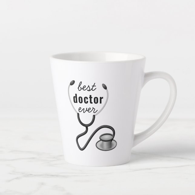 Tasse Latte Meilleur Médecin Jamais Appréciation Merci Docteur (Droite)