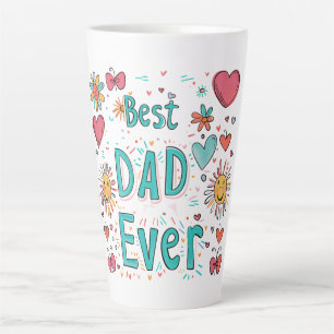 Tasse Latte Meilleur Papa de Tous les Temps   Père de l'Année