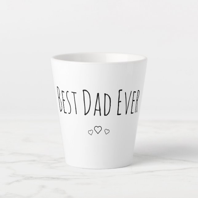 Tasse Latte Meilleur Papa du Monde (Devant)