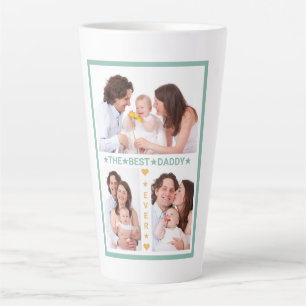 Tasse Latte Meilleur papa Jamais Famille Photo Collage Fête de