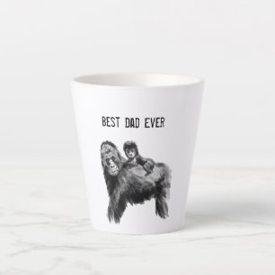 Tasse Latte Meilleur papa jamais gorille avec bébé