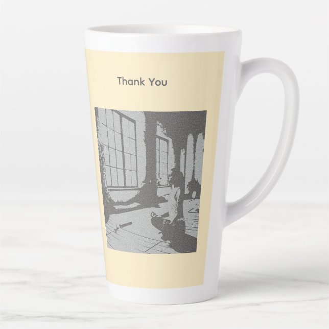 Tasse Latte Meilleur professeur de yoga jamais (Droite)