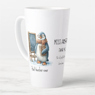 Tasse Latte Meilleur Professeur Jamais Conception de Manchot d