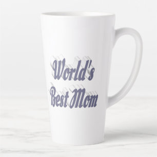 Tasse Latte Meilleur texte gris maman