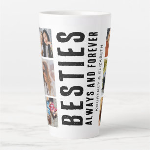 Tasse Latte Meilleure amie Collage de photos