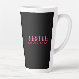 Tasse Latte Meilleure amie Jésus Noir