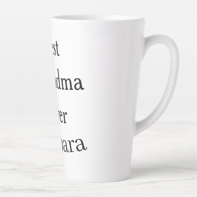 Tasse Latte Meilleure grand-mère jamais nom date simple fête d (Droite)