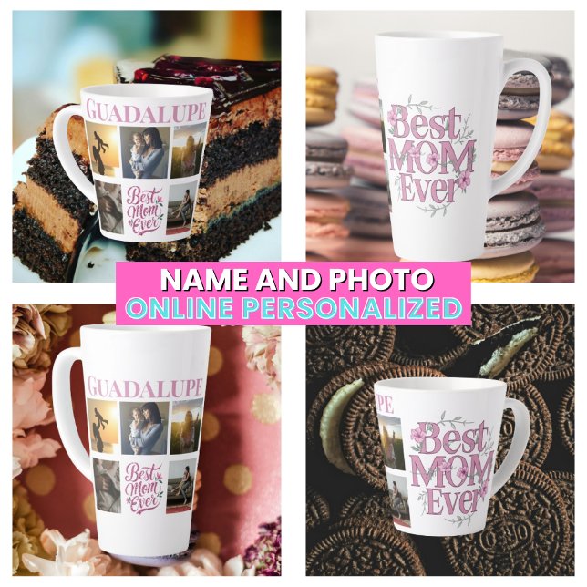 Tasse Latte Meilleure Maman de Tous les Temps Cadeau de la Fêt (Best Mom Ever Mother's Day Keepsake Latte Mug
)