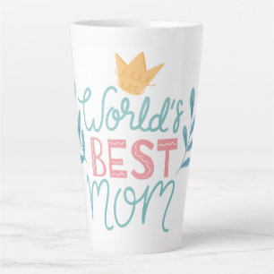Tasse Latte Meilleure maman du monde   Café de la fête des mèr