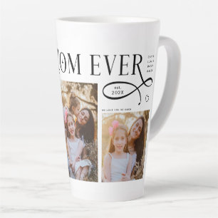 Tasse Latte Meilleure Maman Ever 3 Photos Cœur Cadeaux de Fête