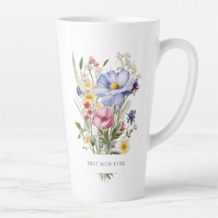 Tasse Latte Meilleure maman Ever English Garden Bouquet Fête d