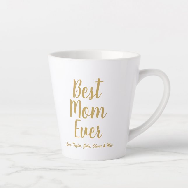 Tasse Latte Meilleure maman Ever or script personnalisé person (Droite)