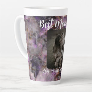 Tasse Latte Meilleure maman jamais marbre de quartz violet Abs